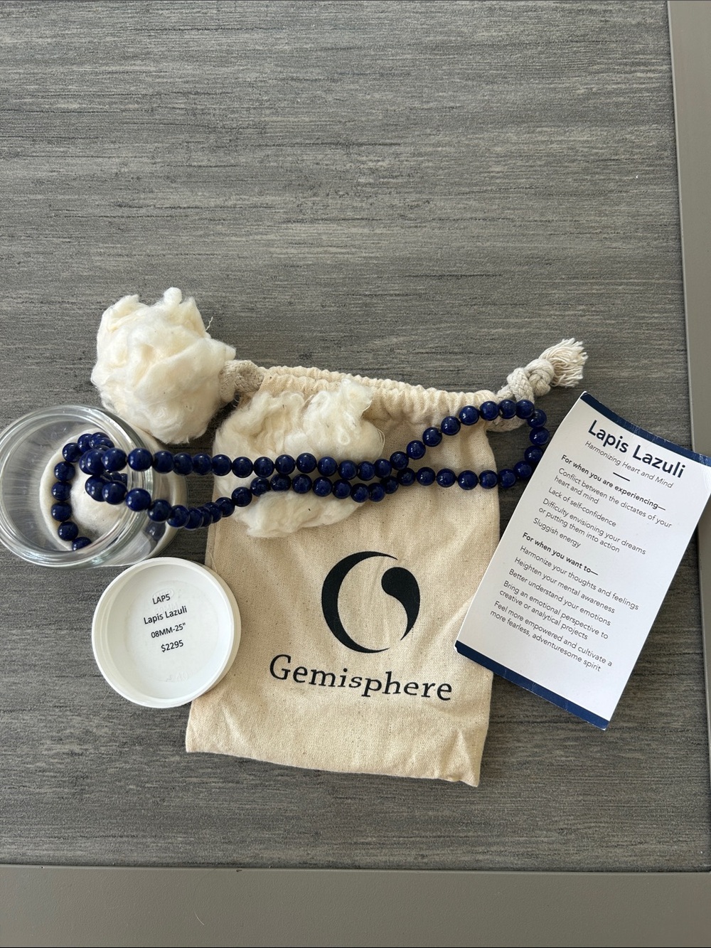 Gemisphere Lapis Lazuli Bead Strand - Deep Blue